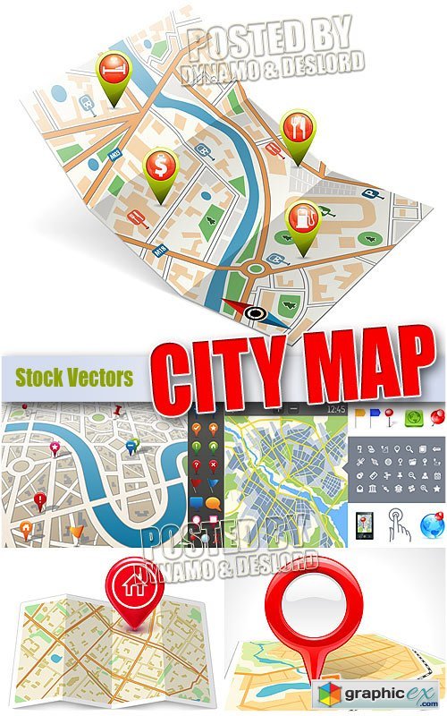 Vector City map 2 - Stock Vectors