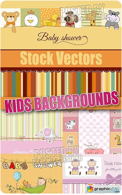 Vector Kids backgrounds - Stock Vectors