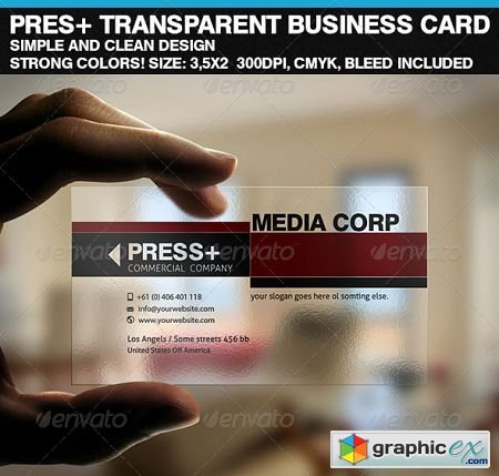 PresCorp Transparent Business Card