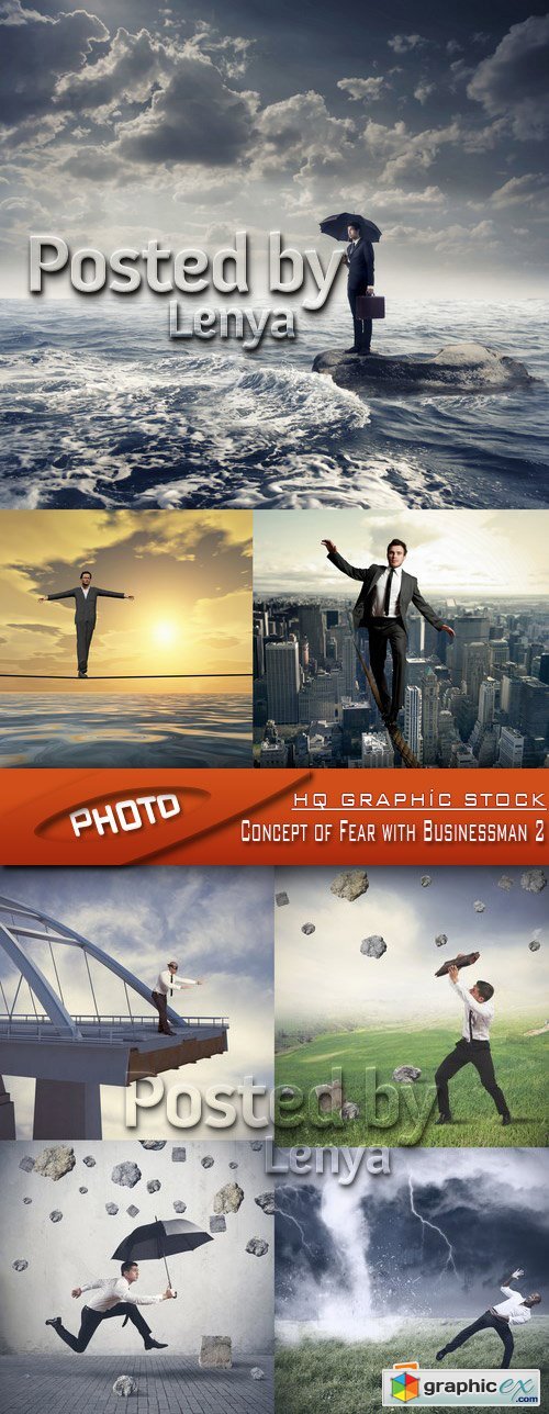 Stock Photo - Concept of Fear with Businessman 2