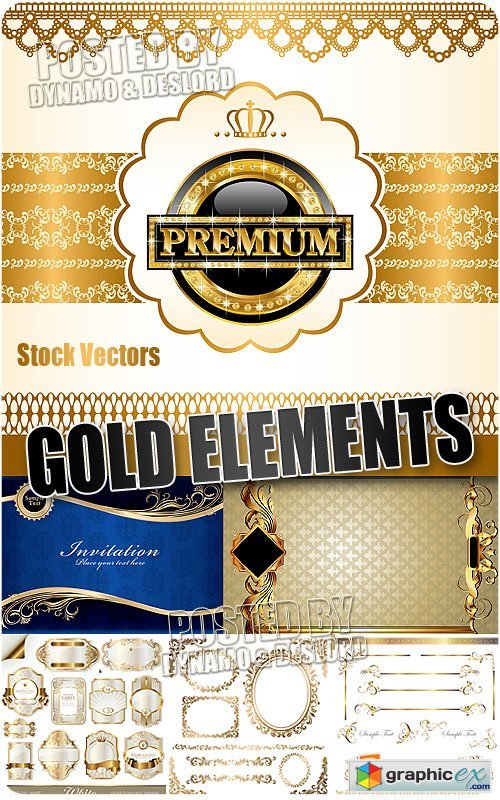 Gold elements - Stock Vectors