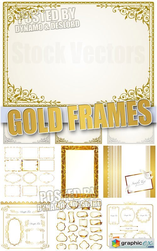 Gold Frames - Stock Vectors