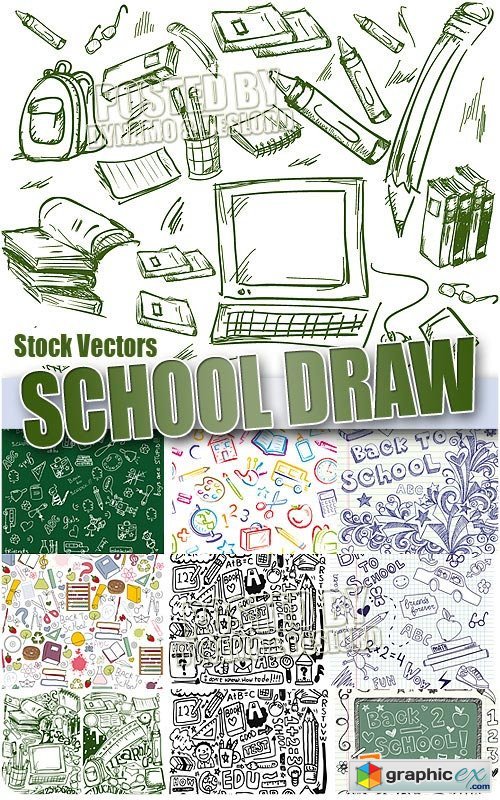 School draw 2 - Stock Vectors