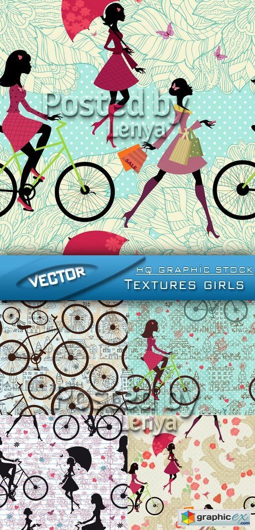 Stock Vector - Textures girls