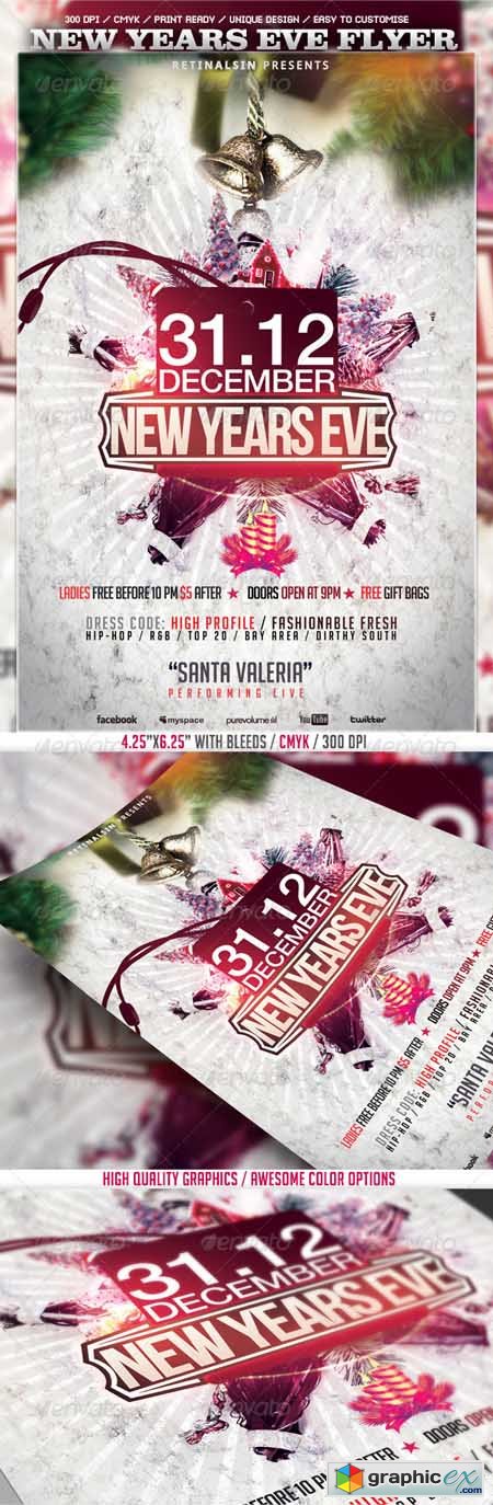New Years Eve Flyer Template 3581682