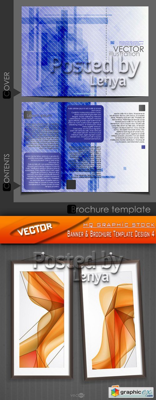 Stock Vector - Banner & Brochure Template Design 4
