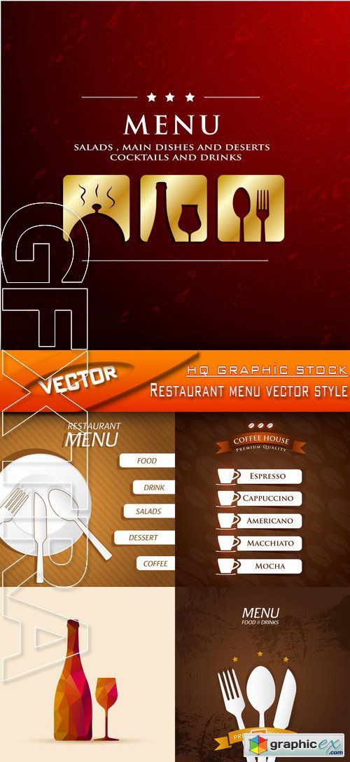 Stock Vector - Restaurant menu vector style