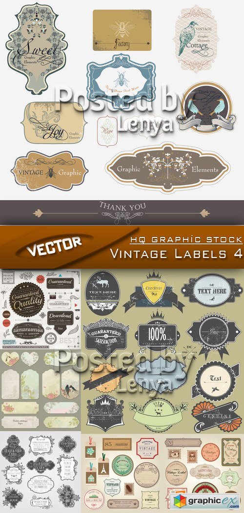 Stock Vector - Vintage Labels 4