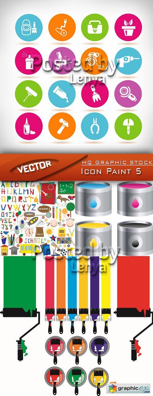 Stock Vector - Icon Paint 5