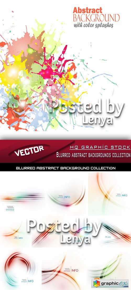 Stock Vector - Blurred abstract backgrounds collection