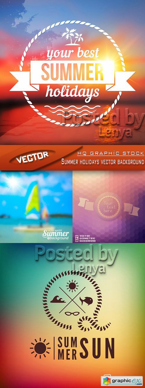 Stock Vector - Summer holidays vector background