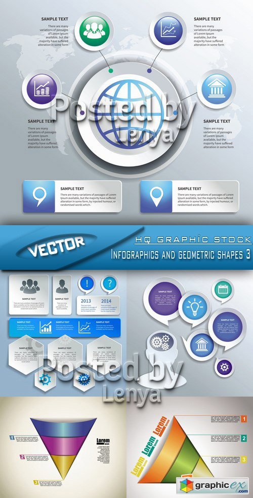 Stock Vector - Infographics and geometric shapes 3