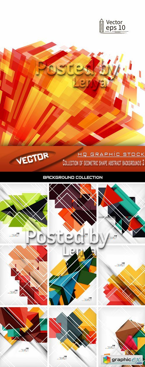 Stock Vector - Collection of geometric shape abstract backgrounds 2