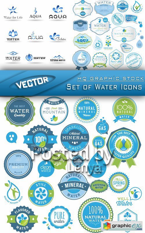 Stock Vector - Set of Water Icons 3