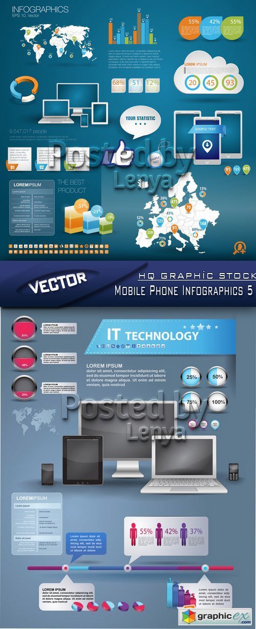 Stock Vector - Mobile Phone Infographics 5