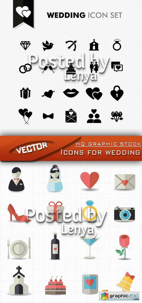 Icons for wedding