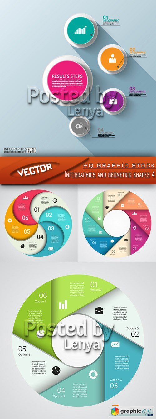 Stock Vector - Infographics and geometric shapes 4