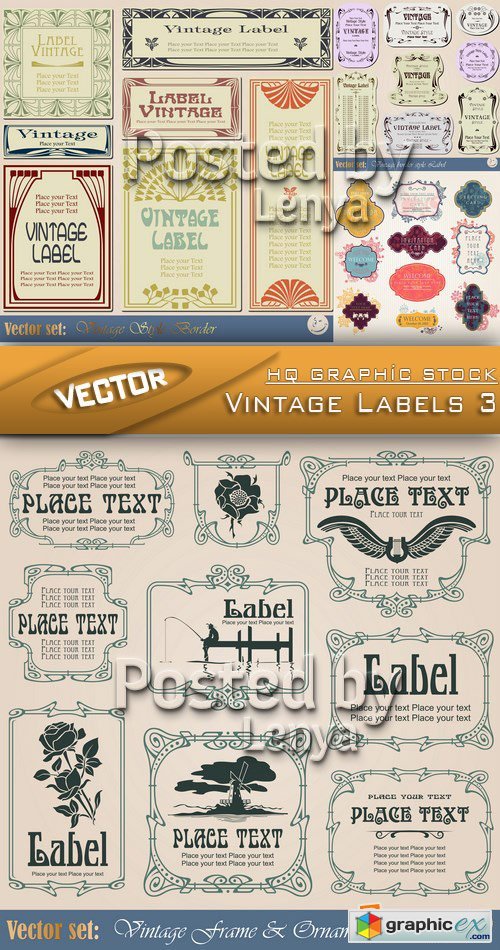 Stock Vector - Vintage Labels 3
