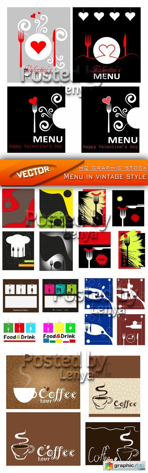 Stock Vector - Menu in vintage style