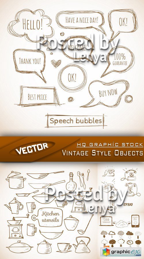 Stock Vector - Vintage Style Objects 2