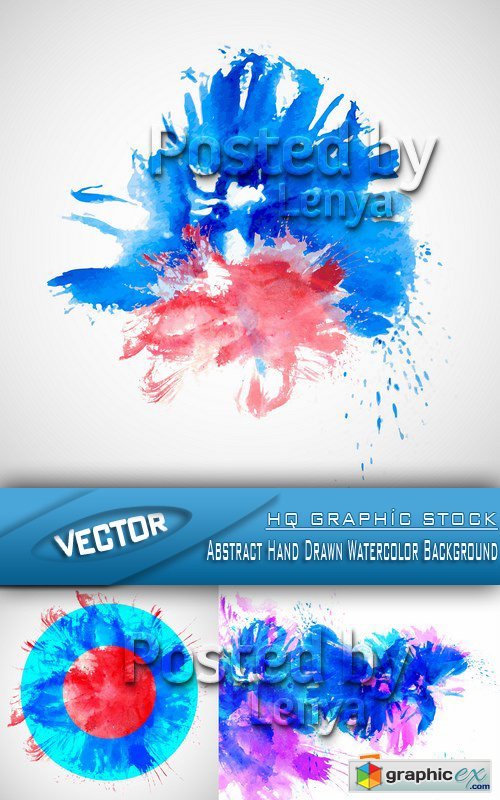 Stock Vector - Abstract Hand Drawn Watercolor Background
