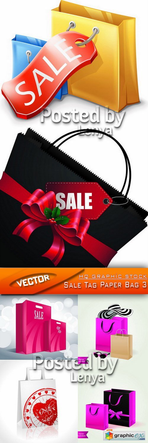 Stock Vector - Sale Tag Paper Bag 3