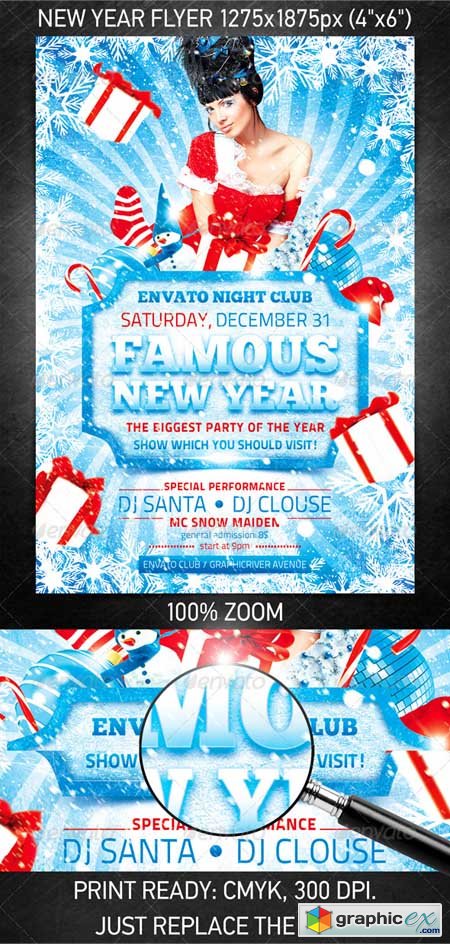Famous New Year flyer