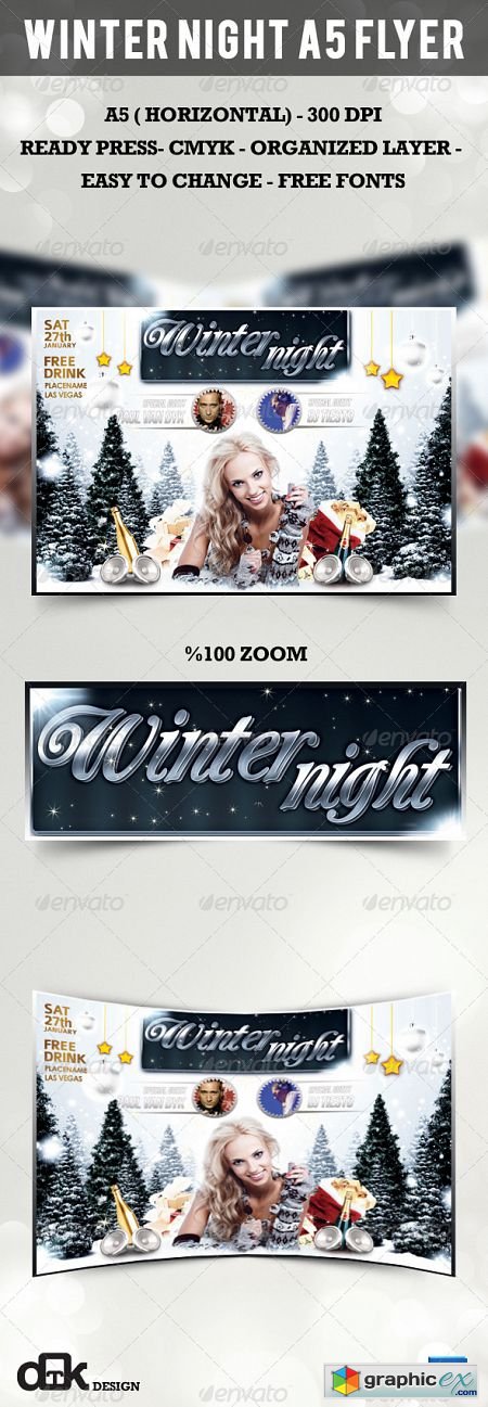 Winter Night A5 Flyer