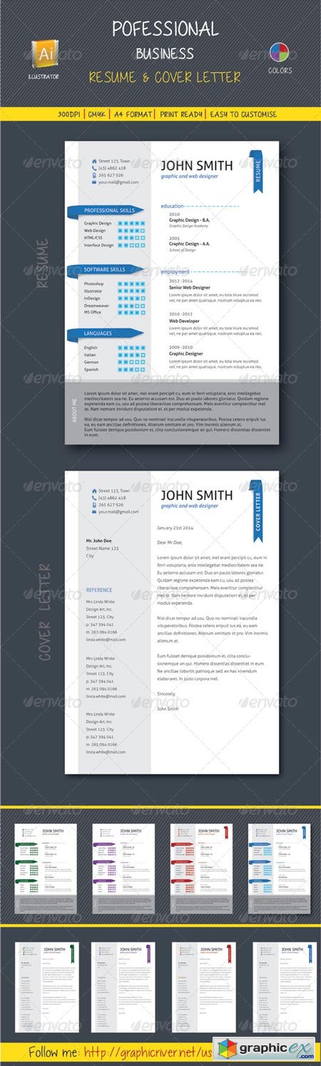 Professional Business Resume and Cover Letter 6731369