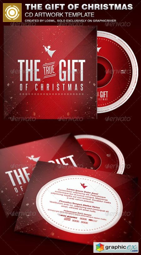 The Gift of Christmas CD Artwork Template 6949355