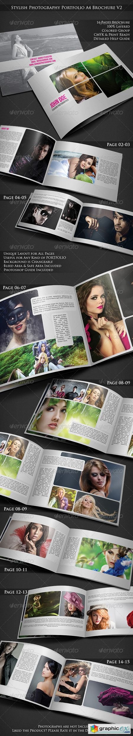 Stylish Photography Portfolio A4 Brochure V2