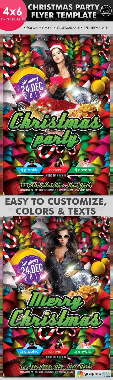 Christmas Party Flyer Template 3325890