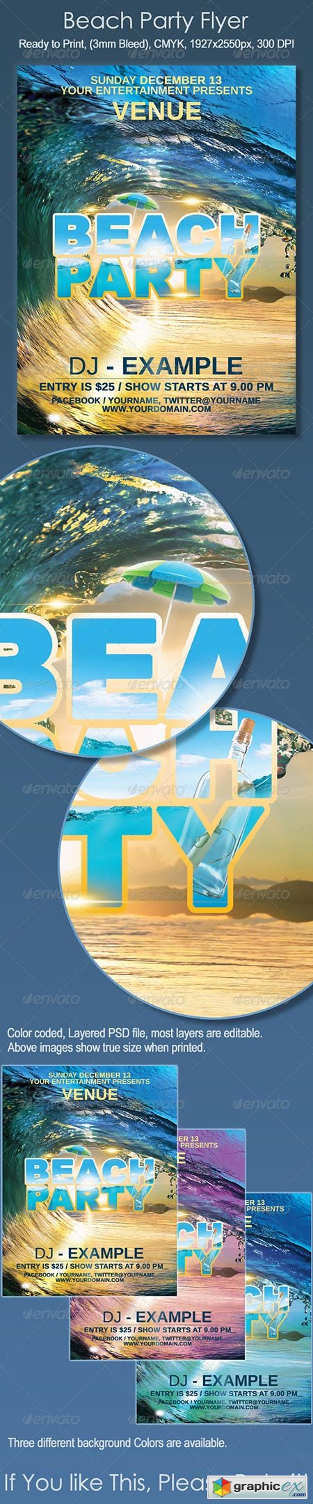 Beach Party Flyer 6940227