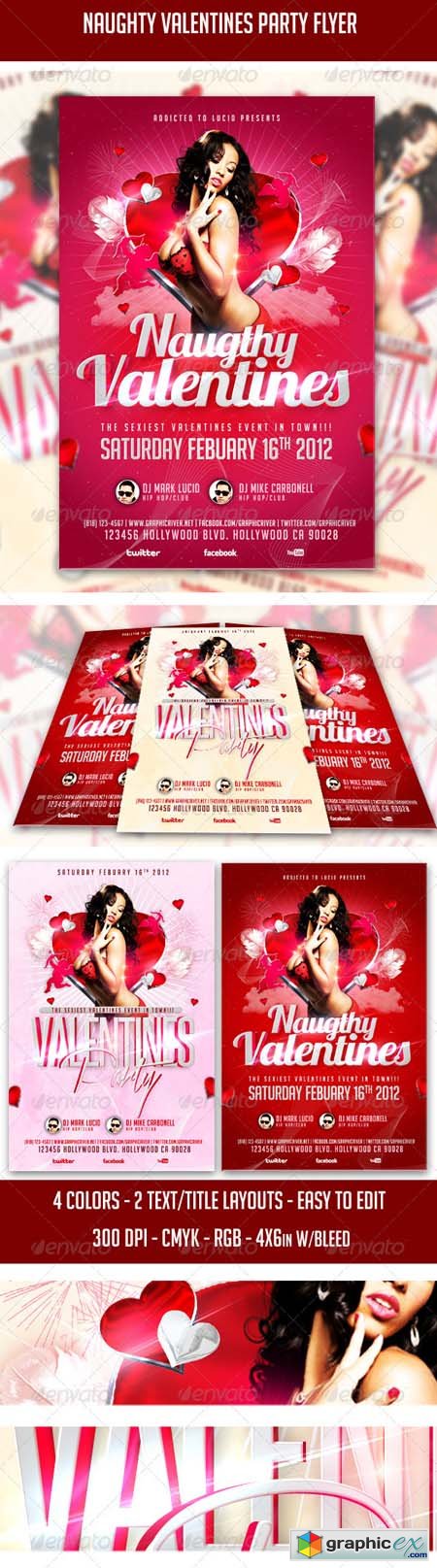 Naughty Valentines Party flyer 3777247