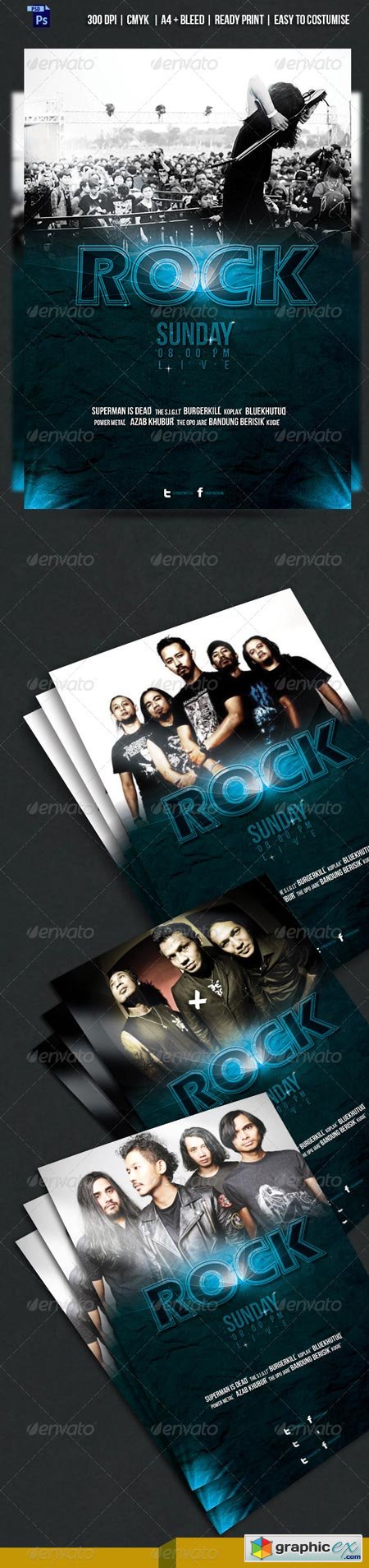 KOPLAX - Rock Band Concert Flyer 6680437