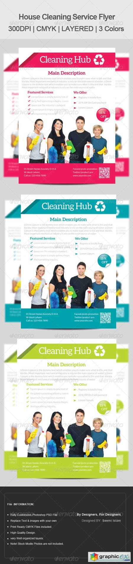 House Cleaning Services Flyer Template 6680889