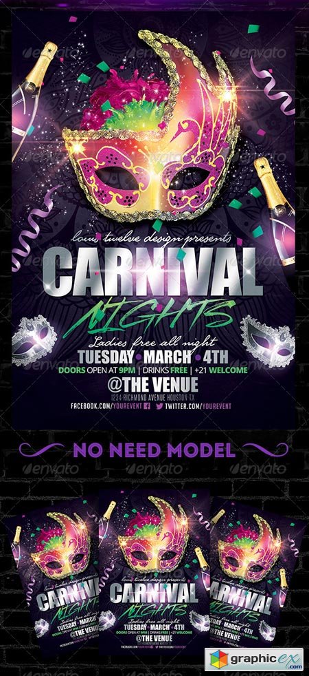 Carnival Nights Flyer Template 6542309