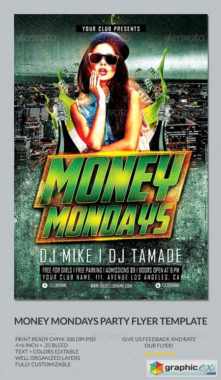 Money Mondays Party Flyer Template