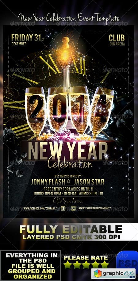 New Year Celebration Event Template 6009213