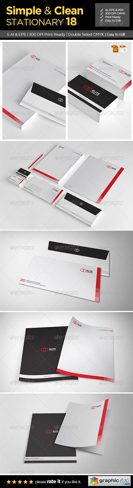 Simple and Clean Stationary 18 6507676