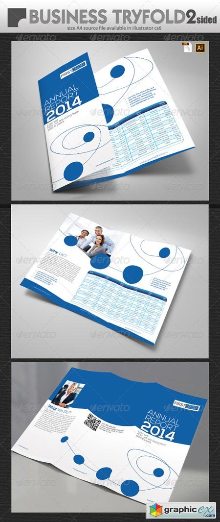 Business Report TriFold Design 6507119