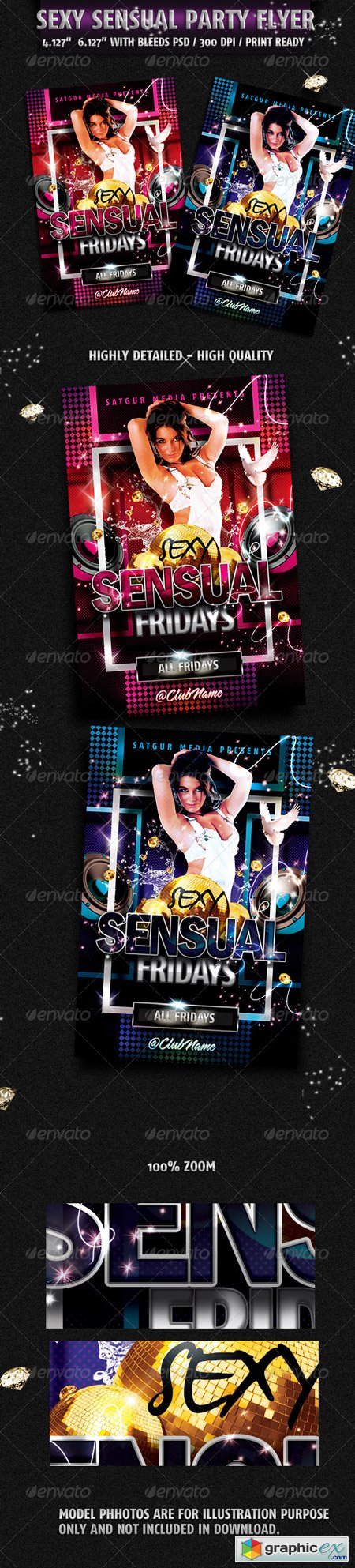 Sensual Music Dance DJ Night Party Flyer 2138436
