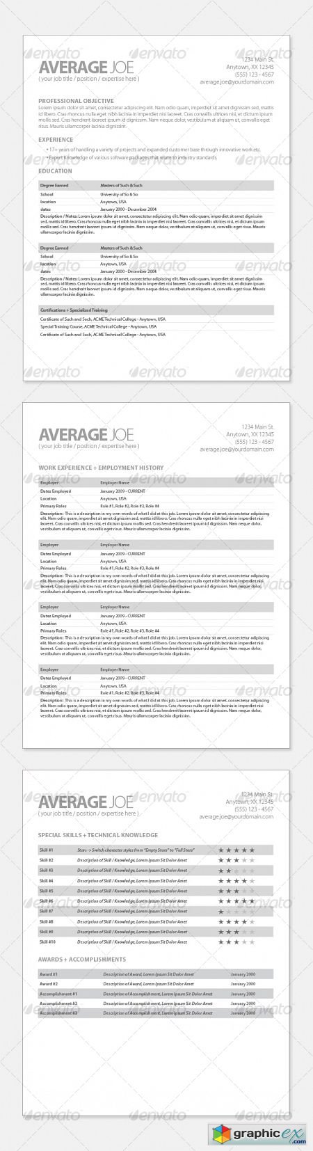 Slick + Stylish Resume (InDesign CS3)