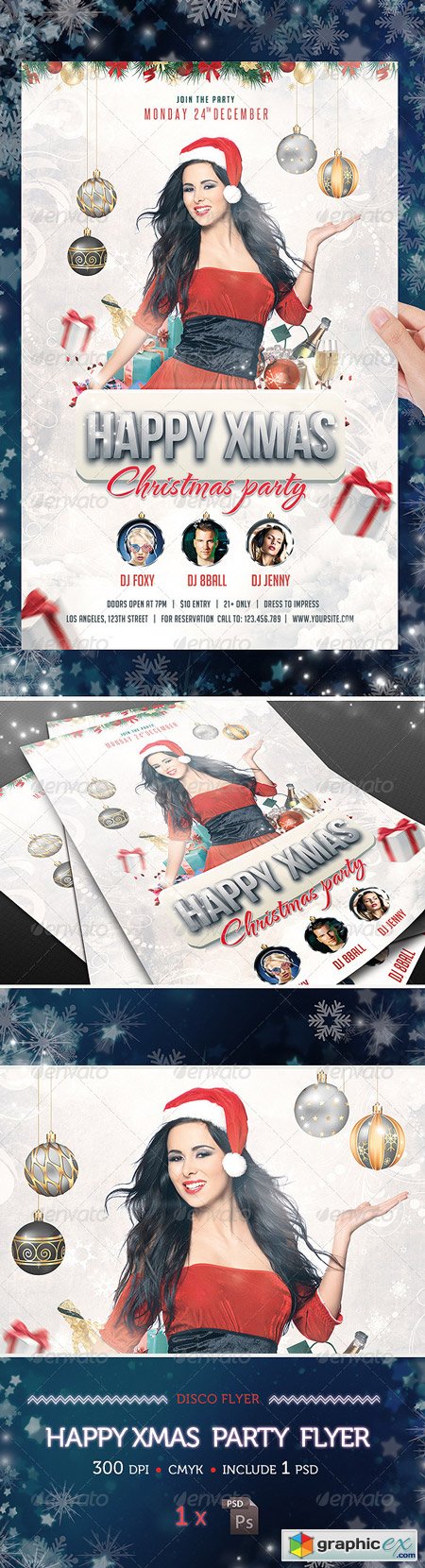 Christmas Party Flyer Template 3368223