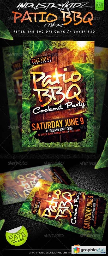 Patio BBQ Party Flyer Template