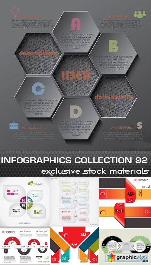 Collection of infographics vol.92, 25xEPS