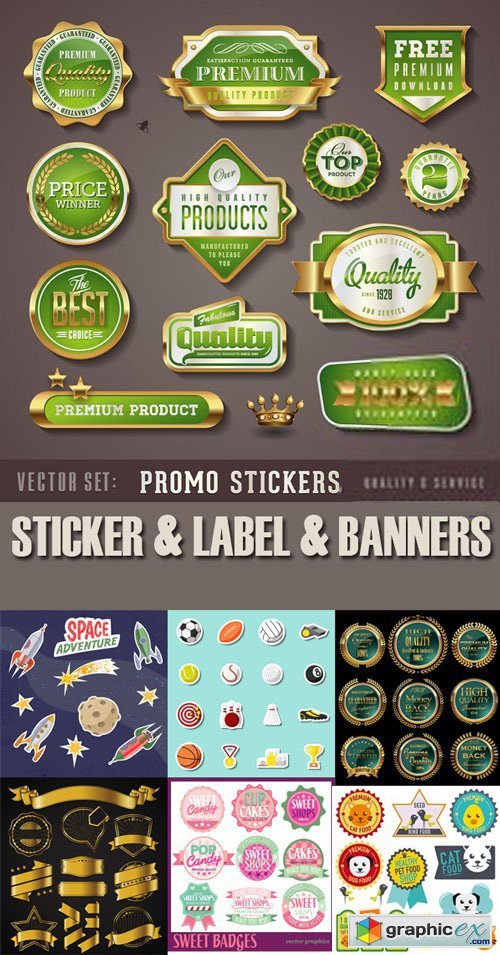 Stock Vectors - Sticker,label, banners, 25xEps