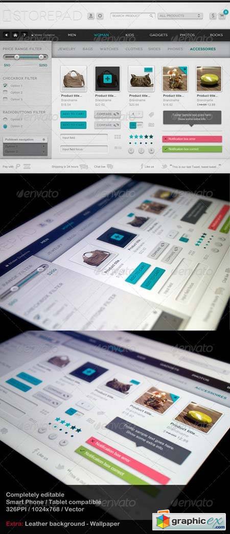 Storepad Touch Elements - User Interface Template
