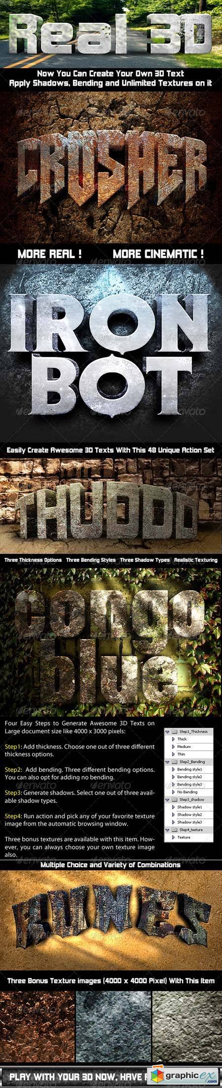 Photoshop Text Effect: Cinematic 3D Actions Photoshop