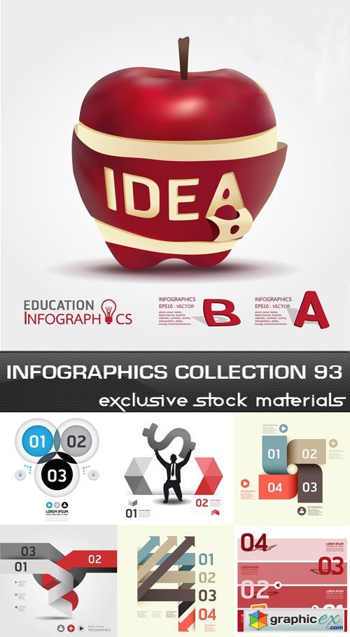 Collection of infographics vol.93, 25xEPS